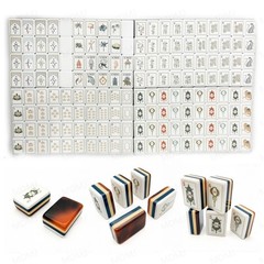 Tortoiseshell 4Layer Mahjong Tiles – American Set 160 Tiles – Beautiful!