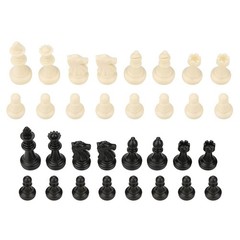 Tournament Chess Set 32 Black & White Pieces 1.93Inch 49mm Tall Standard Plas…
