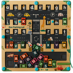 Magnetic Alphabet Maze Board for Kids Ages 2-5: Montessori Wooden Puzzle