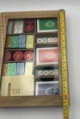 Vintage Dal Negro Italian luxury Gaming Set|Walnut Wood Case | Unopened Decks