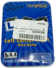 LCR® Left Center Right™ Dice Game – Blue Tin