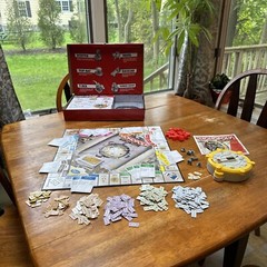 MONOPOLY Secret Vault Board Game Cat Dinosaur 99% Complete Missing Dice