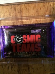 Pogs DC Sky caps The Return of Superman and 2 packs Cosmic teams cards