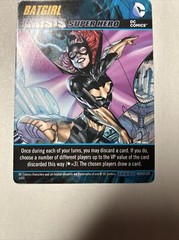 2015 DC Comics Crisis 2 Deck Game Batgirl Oversize Crisis Super Hero Card!