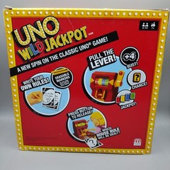 UNO Wild Jackpot Card Board Game Rare 2015 Mattel Slot Machine (Missing 2 Cards)