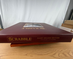 Scrabble Giant Deluxe Wooden Edition Turntable Board Game Open Box Item