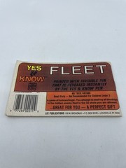 Vintage Yes & Know Invisible Ink Game Book Fleet Lee Publications 1970 Used