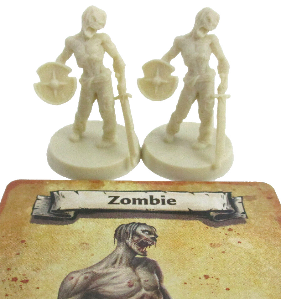 HeroQuest: 2x ZOMBIE Minis & Card NEW!!