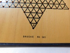 Drueke No. 563 Chinese Checkers Solid Wood Game with Box Vintage MCM