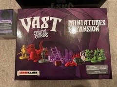 Vast The Crystal Caverns Board Game with Miniatures Expansion Used Complete