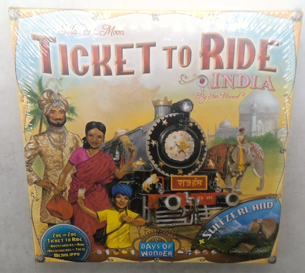 TICKET TO RIDE INDIA & Switzerland board game expansion Brand New & Sealed