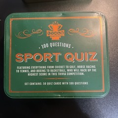 100 Questions LOVING the 90s QUIZ & Sport Quiz Card Games in TIN Boxes (#69)