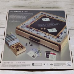 Monopoly Deluxe Edition with Luxury Wood Cabinet Maple Wood Gαme Company O/Box