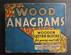 Anagrams And Letters With Wood Letters Vintage Milton Bradley No. 4288 1930’s 40