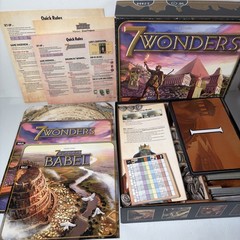 7 Wonders Board Game w/ Babel, Leaders & Cities Expansions Complete (1 Box)