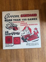 Vintage Carrom 108RS Game Board Complete w/ Box 100+ Games Checkers USA