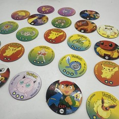 Pokemon Pogs Collectible Set Various Characters & Animals Lot Of 23