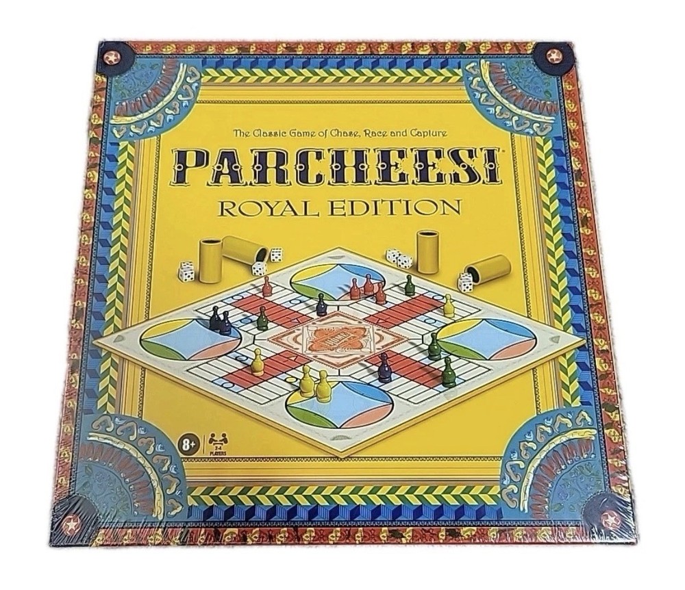Parcheesi Royal Edition Board Dice Game – Family Game Night Kids 8+ & Adults