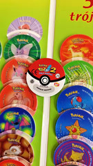 Polish Version 3D Pokemon Tazos Set 1 (Complete 50/50) + Album (See the photos)