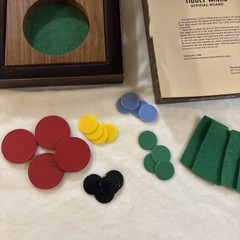 Vintage Tiddly Winks The Drueke Co. No 1998 American Walnut Wood