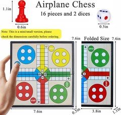 Magnetic Ludo Travel Board Game Set, Folding Design and Light-Weight, Gift for K