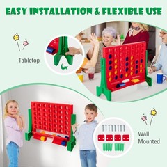Jumbo 4-to-Score Connect Game Set – Giant Connect Four on Wall or Table with Bag