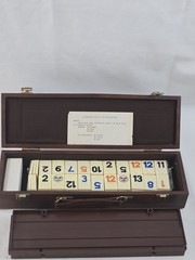 Vintage Tournament Rummikub Board Game Pressman Leather-Look Case Complete