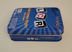The Original LCR Left Center Right Dice Game Blue Tin George & Company NEW