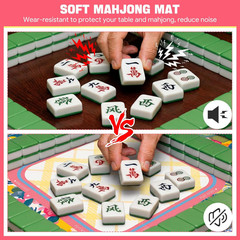 Drydiet Yellow Lemon Mahjong Mat for Table 31.5 x 31.5 Inch American Mahjong Mat