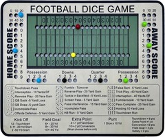 Football Dice Game – Tabletop Wooden Board Game with Scoring Track for Family Fu