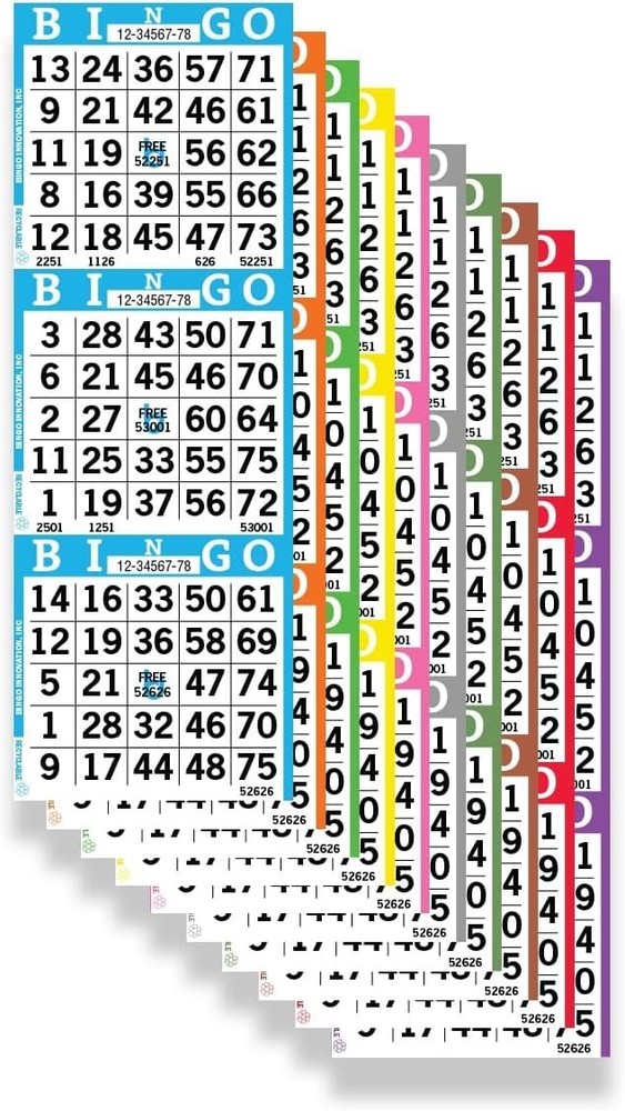Books – 3 Faces, 10 Pages Each, 100 Disposable Game Books – Bold Dauber Sheets –
