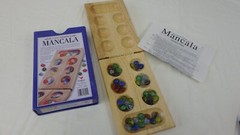 CARDINAL SOLID WOOD FOLDING MANCALA GAME w/ METAL TIN –