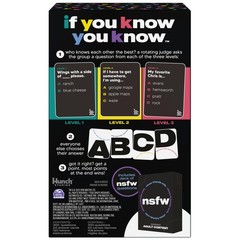 If You Know You Know Adult Party Game For Friends Couples Game Night