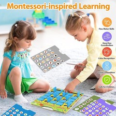 Matching Memory Game for Kids Ages 4-8, Flip to Win Board Games Travel Toys P…