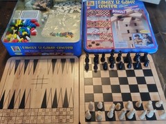 Family 12 Game Center (12 Games) chess, checker, Domino’s, dice, Solitaire, Etc