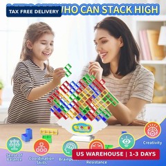 Ziogogco 48 Pcs Game Gifts, Balance Stacking Blocks Game，Perfect for Family, Par