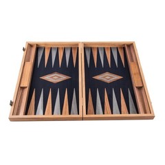 Manopoulos Premium Handcrafted American Walnut with Black Oak Backgammon Set