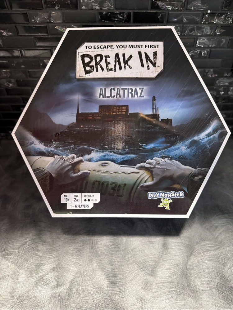 Playmonster Break In Alcatraz Escape Game Ages 10+ 1-6 Players