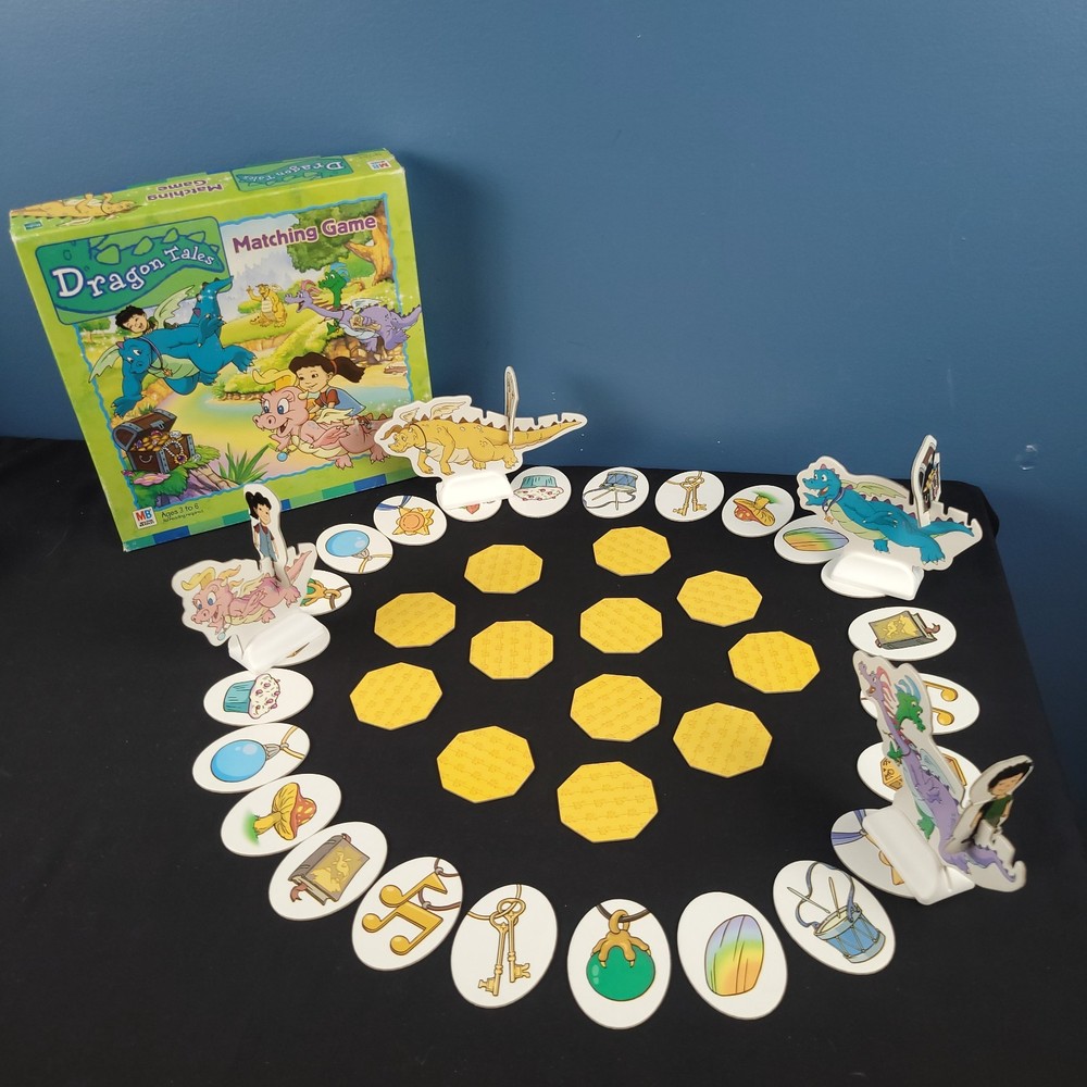 DRAGON TALES Matching Game vintage 2000 Milton Bradley missing instructions