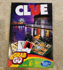 Hasbro Clue Grab & Go Travel Mystery Game 3-6 Players Portable Fun
