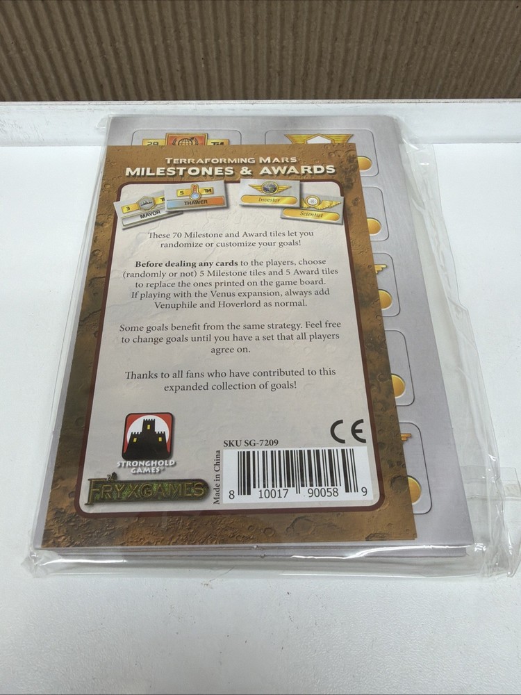 Terraforming Mars: Milestones and Awards Expansion Strategy Board Game NEW