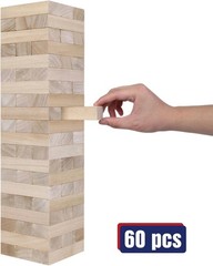 Wooden Giant Tumble Tower Game – 60 Blocks for Thrilling Fun & Skill Development