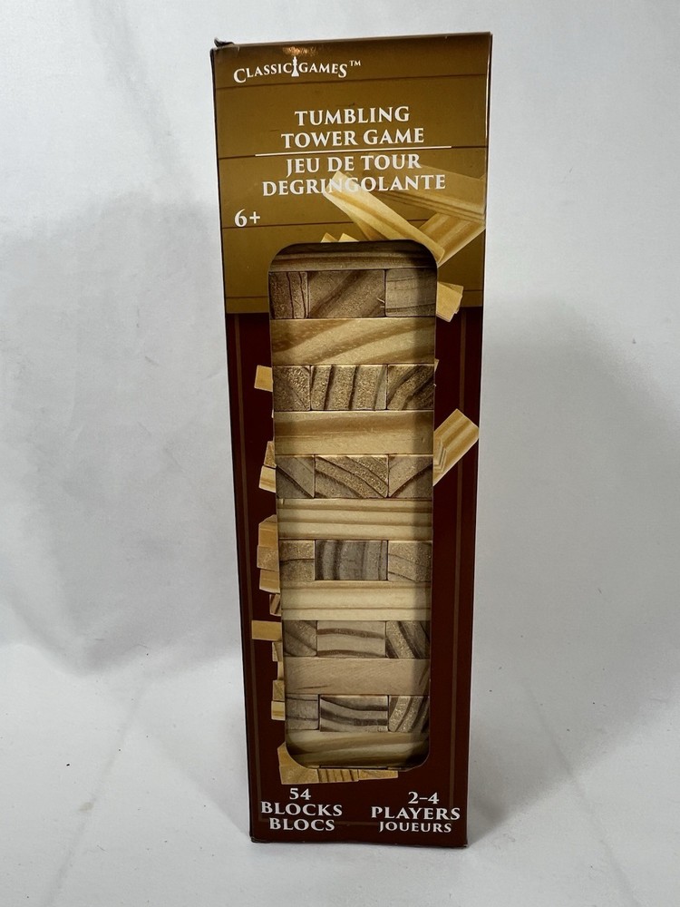 Tumbling Tower Game by Classic Games Wooden Blocks Stacking Game j.e.n.g.a New