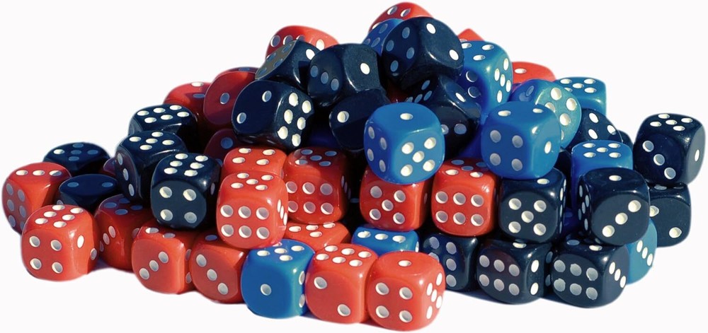 WE Games Multi-Color Dice with Rounded Corners – 100 Pack