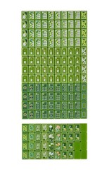 US Stock American Mahjong Tiles 160 Green Floral Acrylic Mahjong Set