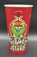 Rare Crazy Bones Hielocos Coca-Cola Alien 14-16 oz Promotional Paper Cup (1990s)