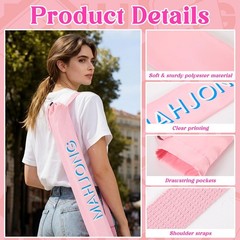 Sunnymove 35 Inch Long Mahjong Mat Bag Cute Double Strapped Soft Polyester