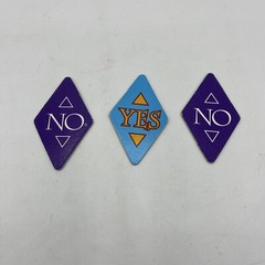 Vintage 1992 Ask Zandar Board Game 3 Replacement Yes No Tokens OEM Original