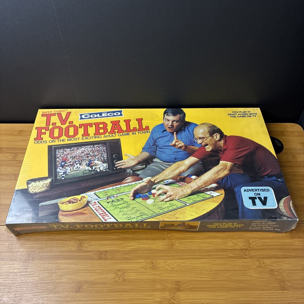 Vintage 1974 Coleco Super Coach TV Football Play Along Board Game New Sealed