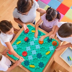 Kids Toy Board Games Logical Road Builder Large Board 56 x 56cm La…